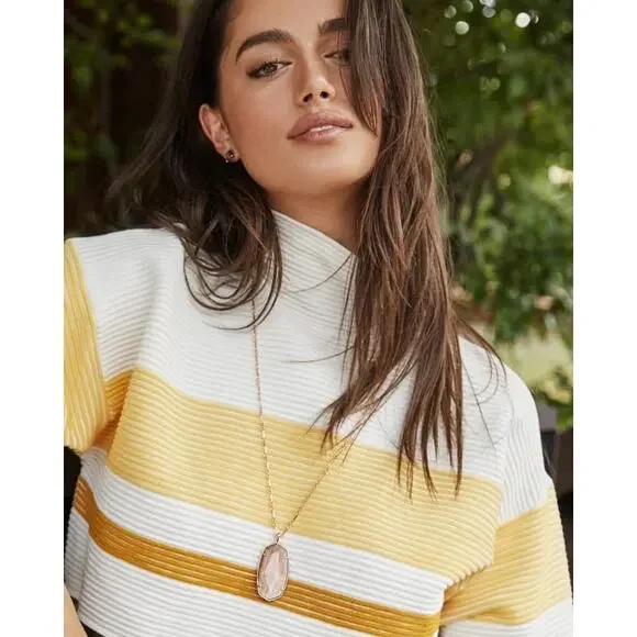 Kendra Scott Reid Intarsia Faceted Mother of Pearl Pendant Necklace - Picture 7 of 9